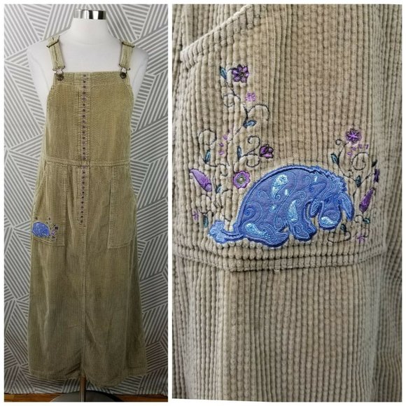 Disney Dresses & Skirts - Disney Eeyore Small Jumper Dress Corduroy Overall